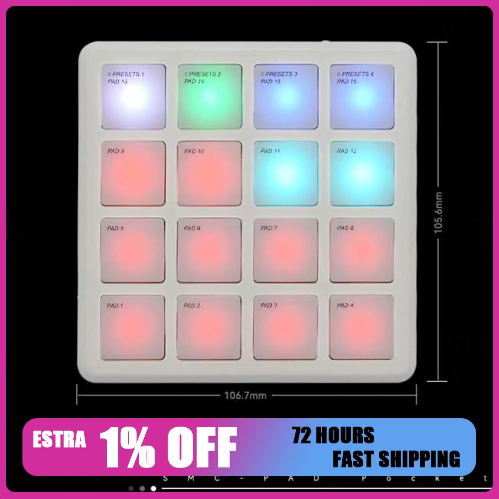Midi Controller Pad - M-VAVE SMC-PAD POCKET Bezprzewodowy kontroler MIDI