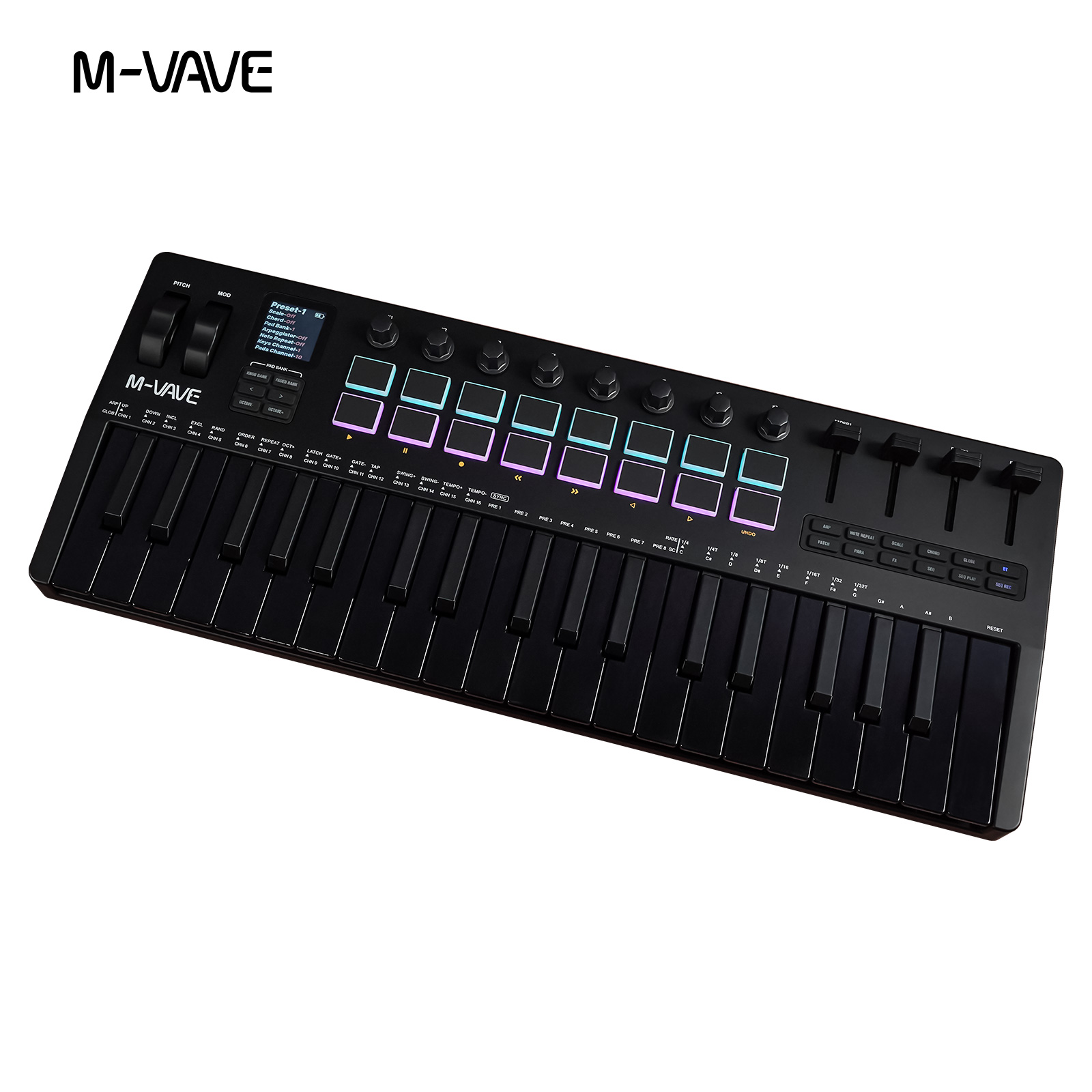 Kontroler MIDI M-VAVE SMK-37 U – Midi Controller Pad recenzja i cena